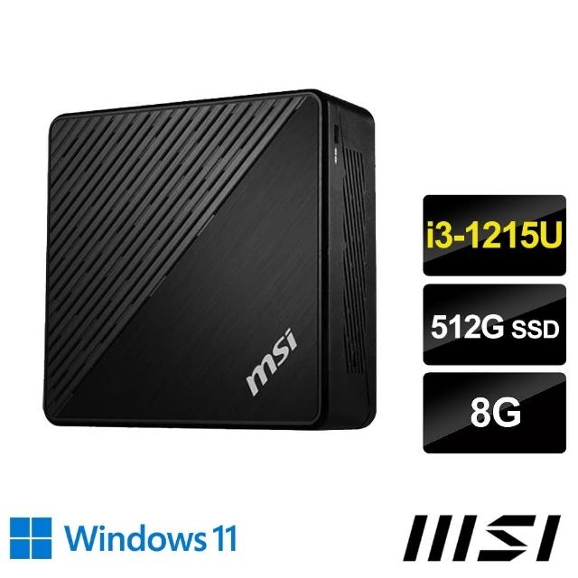 【MSI 微星】i3迷你電腦(CUBI 5 12M-035TW/i3-1215U/8G/512G SSD/W11)
