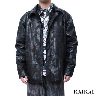 【KAI KAI】黑翼羽毛外套(男款/女款 全開拉鍊外套 內鋪羽毛 寬鬆夾克外套)