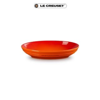 【Le Creuset】瓷器輕虹霓彩系列橢圓深盤23cm(火焰橘)