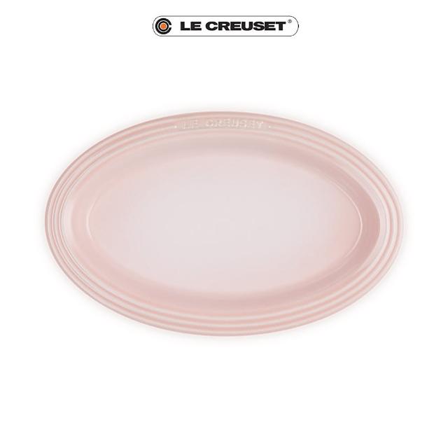 【Le Creuset】瓷器輕虹霓彩系列橢圓盤25cm(貝殼粉)