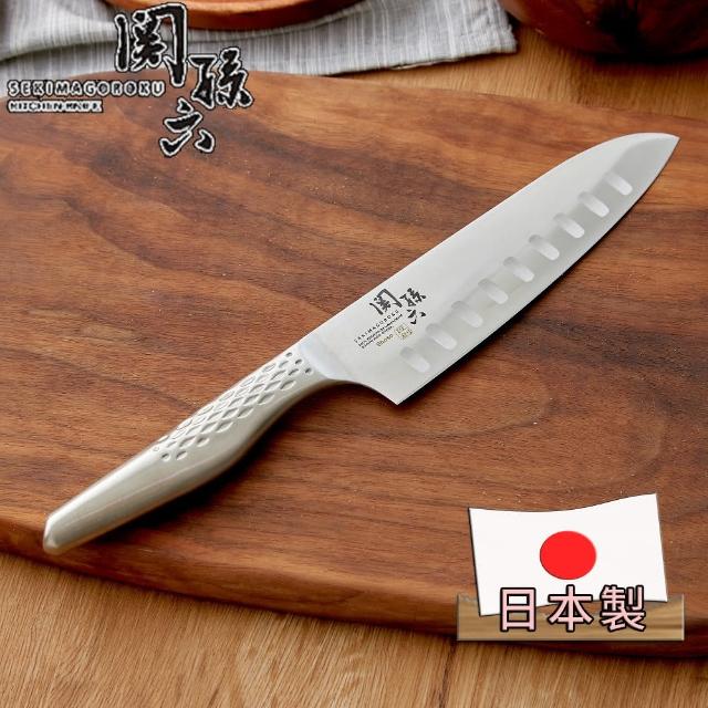 【關孫六 Seki Magoroku】三德刀 - 165mm氣孔 廚用料理刀