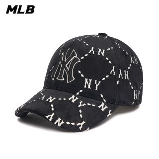 【MLB】可調式硬頂天鵝絨棒球帽 MONOGRAM系列 紐約洋基隊(3ACPMV126-50BKS)
