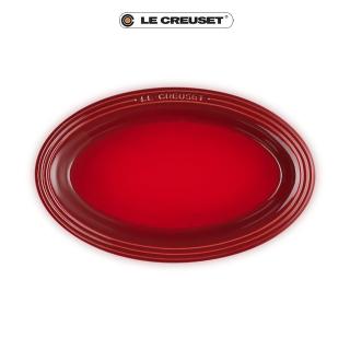 【Le Creuset】瓷器輕虹霓彩系列橢圓盤25cm(櫻桃紅)