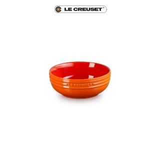 【Le Creuset】瓷器輕虹霓彩系列深圓盤13cm(火焰橘)
