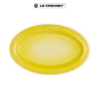 【Le Creuset】瓷器輕虹霓彩系列橢圓盤25cm(閃亮黃)