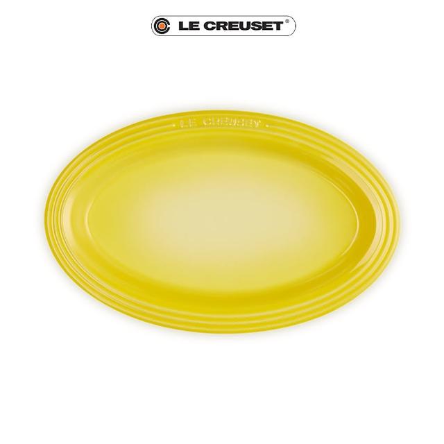 【Le Creuset】瓷器輕虹霓彩系列橢圓盤25cm(閃亮黃)