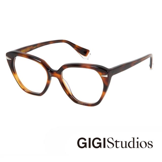 【GIGI Studios】西班牙大貓眼光學眼鏡(琥珀 - GALIA-6661/2)