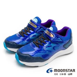 【MOONSTAR 月星】童鞋炫技者水系列-2E寬楦防水競速鞋(藍)