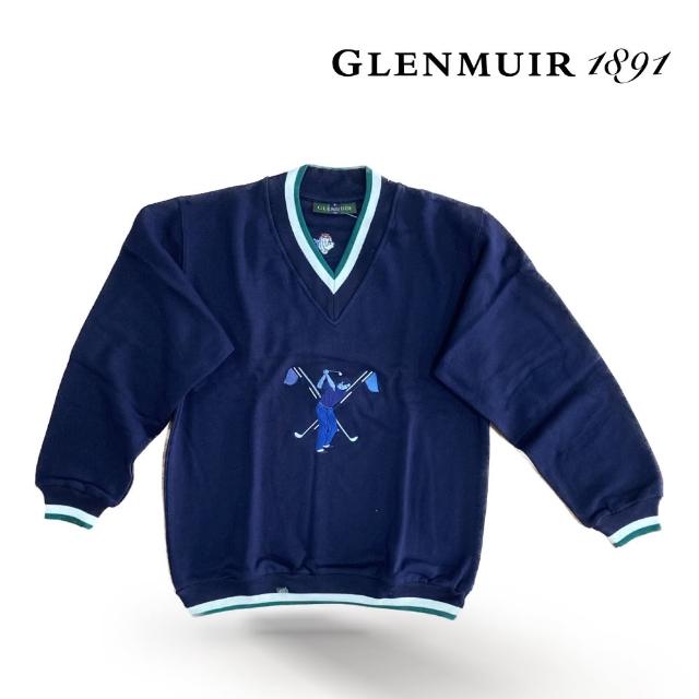【Glenmuir】長袖深藍POLO衫(針織衫 毛衣 長袖毛衣 線衫)