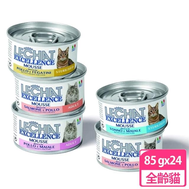 【EXCELLENCE 卓越】無榖主食貓罐85g 24入組(貓罐頭、無榖 全齡貓)