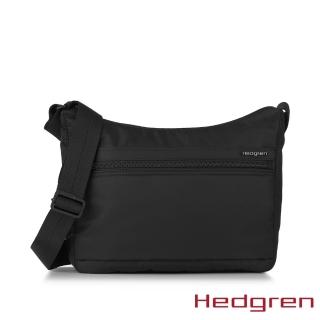 【Hedgren】INNER CITY系列 RFID防盜 彎月水餃 側背包(黑色)