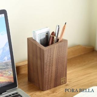 【Porabella】2022新款木質紋路多功能收納筒 刷具收納 化妝品眉筆收納 北歐風格木質收納筒 木質筆筒