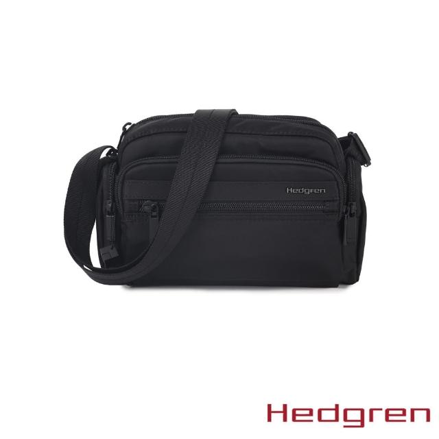 【Hedgren】INNER CITY系列 RFID防盜 雙側袋 側背包(黑色)