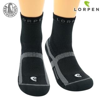 【Lorpen】T3 女 ECO Coolmax 健行襪 T3LWE II / 極黑(襪子 排汗襪 中筒襪 登山襪)