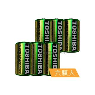 【TOSHIBA 東芝】環保碳鋅電池 R20UG 1號-6入(原廠公司貨)