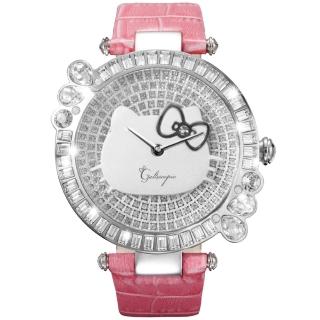 【Galtiscopio 迦堤】夢幻旋轉 Im Hello Kitty 水晶腕錶 / 48mm 母親節 禮物(MGKYSS001PLS)