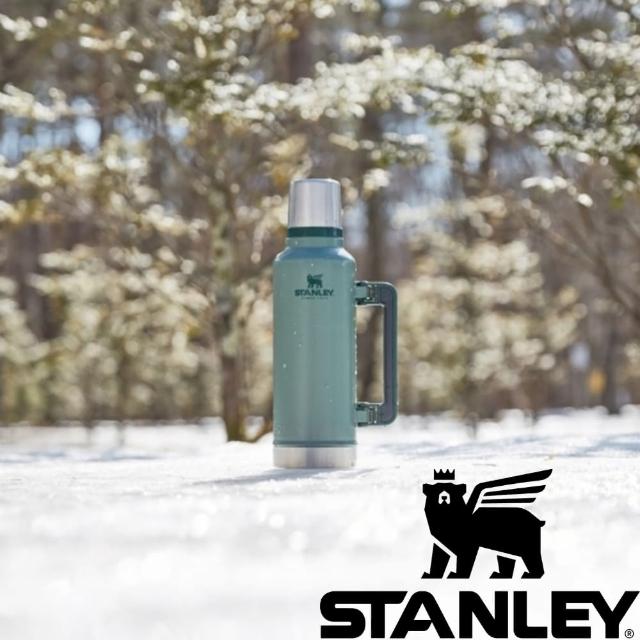 【Stanley】STANLEY 經典真空保溫瓶 1.0L 錘紋綠 10-08266-005(10-08266-005)
