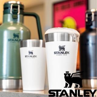 【Stanley】冒險系列 真空不銹鋼 品脫杯 0.47L 消光黑 簡約白 錘紋綠 10-02282(10-02282)