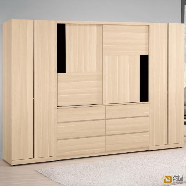 【WAKUHOME 瓦酷家具】Claire自然木紋9尺組合衣櫥-全組A002-530-1