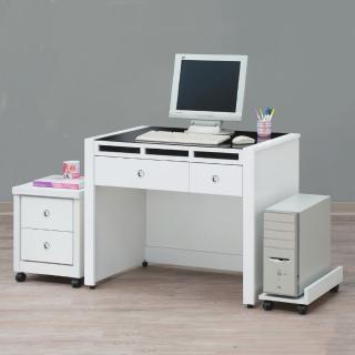 【MUNA 家居】奧斯本3尺書桌/共兩色/含活動櫃和主機架(書桌 電腦桌 桌子 收納)