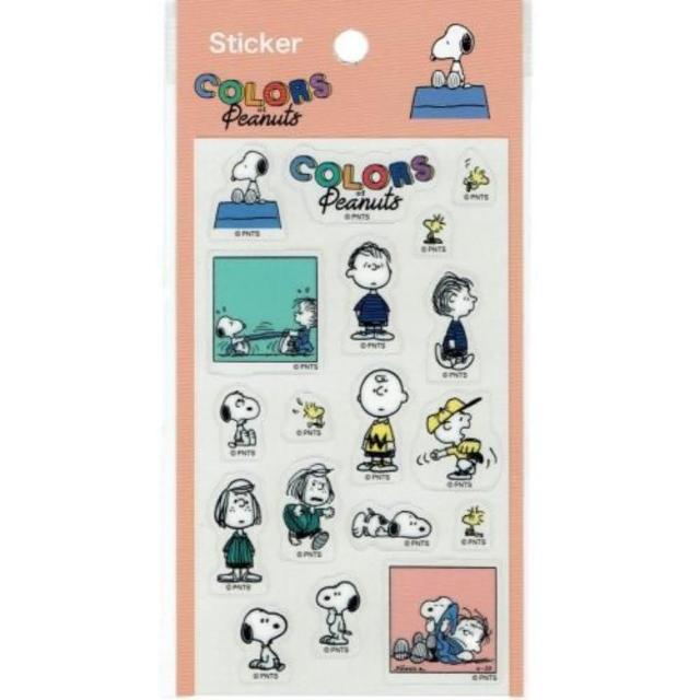 【小禮堂】Snoopy 造型透明貼紙組 - 粉奈勒斯/查理款(平輸品)