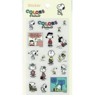 【小禮堂】Snoopy 造型透明貼紙組 - 黃露西/查理款(平輸品)