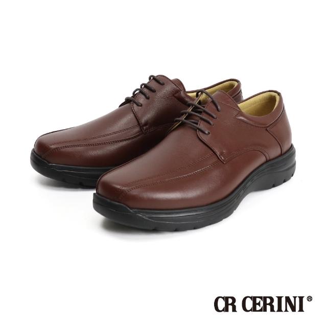 【CR CERINI】雙縫線綁帶厚底休閒皮鞋 棕色(CR2001-BR)