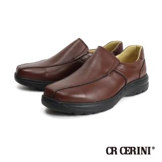 【CR CERINI】雙縫線舒適耐磨懶人休閒鞋 棕色(CR2002-BR)