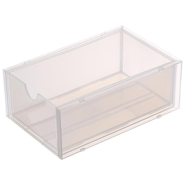 可疊加日式抽屜整理盒 3組(整理盒 收納盒 收納 文具收納 化妝品收納 桌上收納盒)