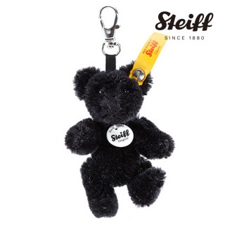 【STEIFF】Mini Teddy Bear Keyring Black(收藏版吊飾_黃標)