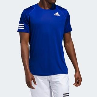 【adidas 愛迪達】Club 3str Tee 男 T恤 網球 運動 吸濕 排汗 舒適 乾爽 短袖 上衣 藍(HN9889)