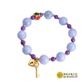 【精品水晶工坊】天然粉紫羅蘭翡翠手珠10MM(BB-10004-10)