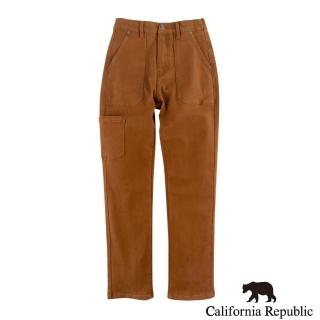 【California Republic】簡約小熊標單釦彈性褲頭 男休閒褲