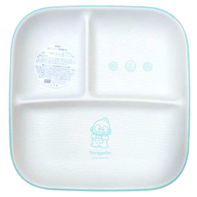 【小禮堂】人魚漢頓 耐熱樹脂三格餐盤 - 綠白(平輸品)