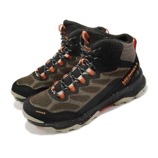 【MERRELL】登山鞋 Speed Strike Mid GTX 黑 棕 男鞋 防水 戶外 耐磨 郊山 越野(ML067519)