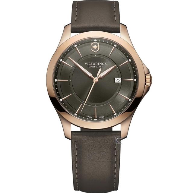 【VICTORINOX 瑞士維氏】Alliance 經典正裝時尚紳士腕錶(VISA-241908/40mm)
