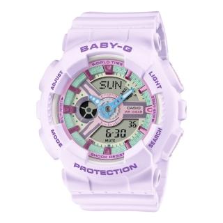 【CASIO 卡西歐】BABY-G 柔和色彩雙顯腕錶 BA-110XPM-6A