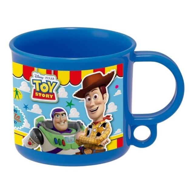 【小禮堂】Disney 迪士尼 玩具總動員 兒童單耳塑膠杯 200ml Ag+ - 藍集合(平輸品)