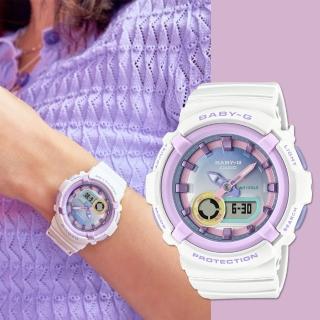 【CASIO 卡西歐】BABY-G 粉彩 可愛休閒雙顯手錶(BGA-280PM-7A)