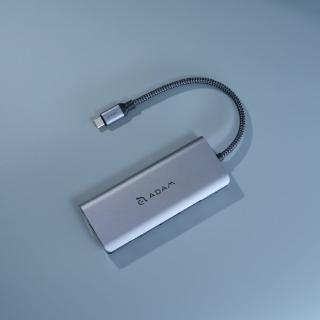 【ADAM 亞果元素】CASA Hub A01s USB-C 六合一集線器 灰色(4K UHD 超強影像輸出)