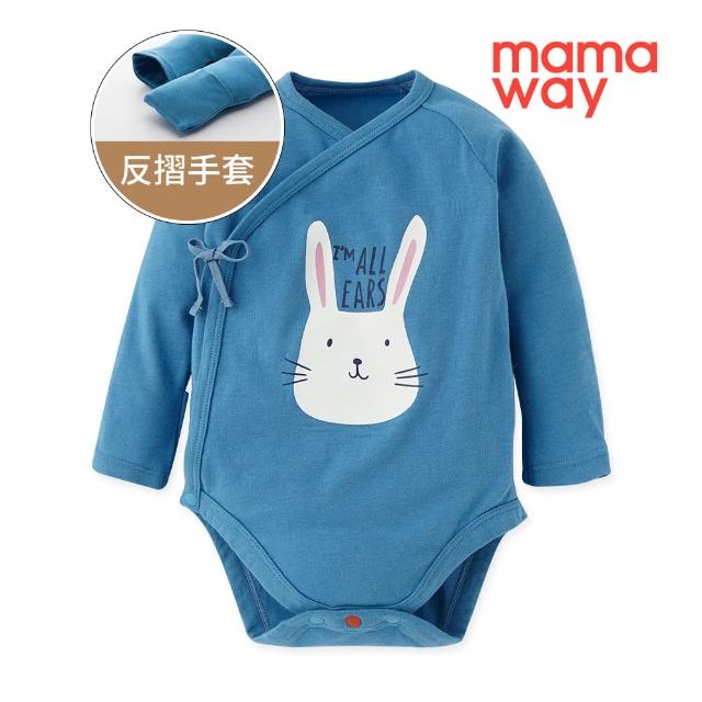 【mamaway 媽媽餵】新生兒Q彈棉質長袖包屁衣 1入(兔寶寶)