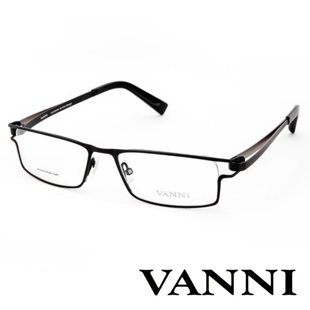 【VANNI】時尚經典輕巧造型平光眼鏡(V8306C151-黑)