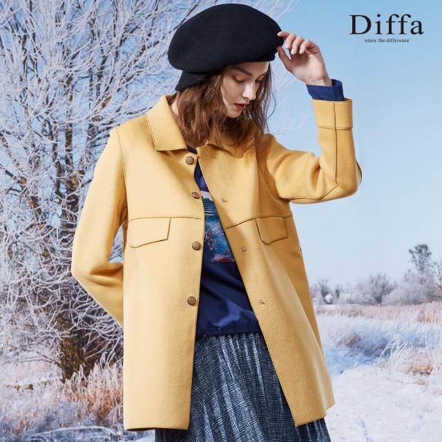 Diffa 長版羊毛大衣-女