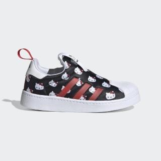 【adidas 愛迪達】Hello Kitty Superstar 360 中童 休閒鞋 經典 套穿式 白黑紅(GY9212)