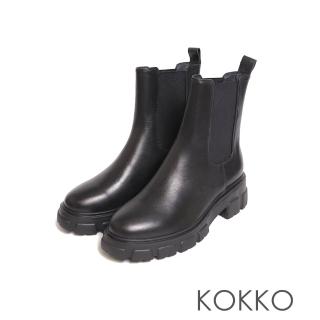 【KOKKO 集團】經典不敗率性時尚切爾西靴(黑色)
