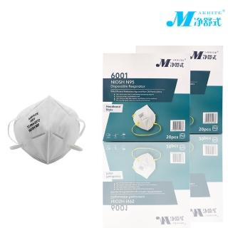 【Makrite凈舒式】6001-N95專業防護口罩2盒｜20片/盒｜獨立單包裝｜頭戴式(N95、NIOSH)