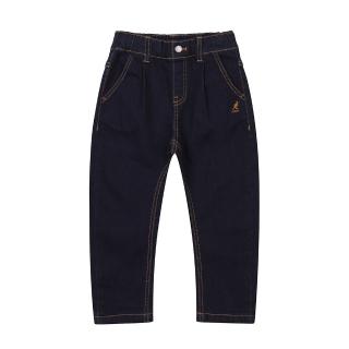 【KANGOL】韓國-KIDS 修身深藍牛仔褲(W22AA002DM)