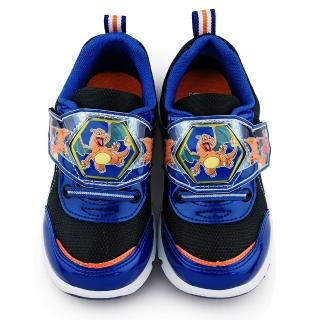 【童鞋城堡】透氣運動鞋 噴火龍 LED電燈鞋 寶可夢(PA7355-藍)