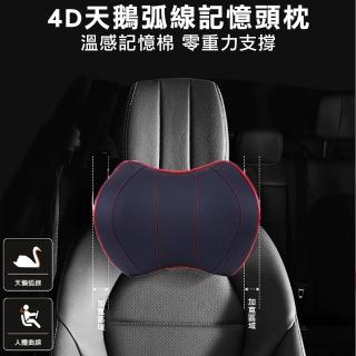 【威力鯨車神】3D零重力弧形記憶車用頭枕/皮革頸枕/靠枕