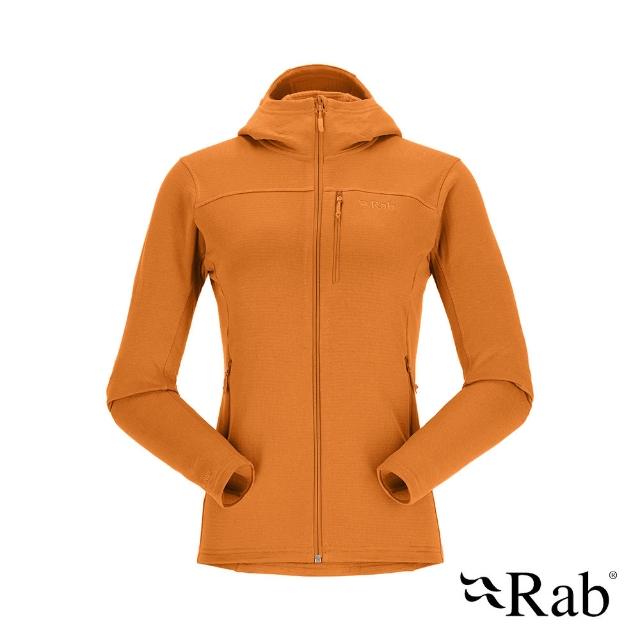 【RAB】Graviton Hoody Wmns 保暖透氣刷毛外套 女款 橙橘 #QFF56